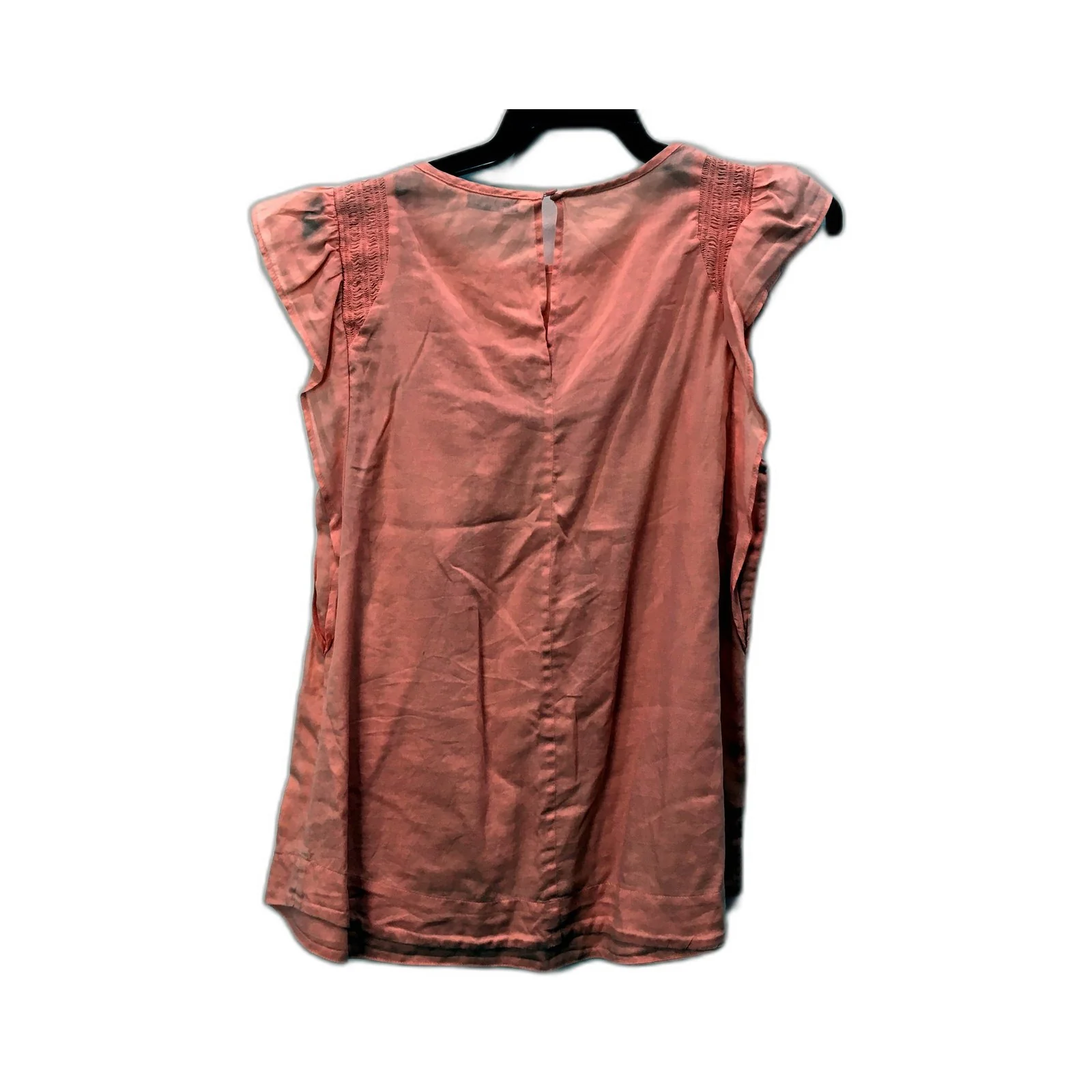 Womens Country Road Smocked Cotton Blouse in Coral, Size 6 - Image 2