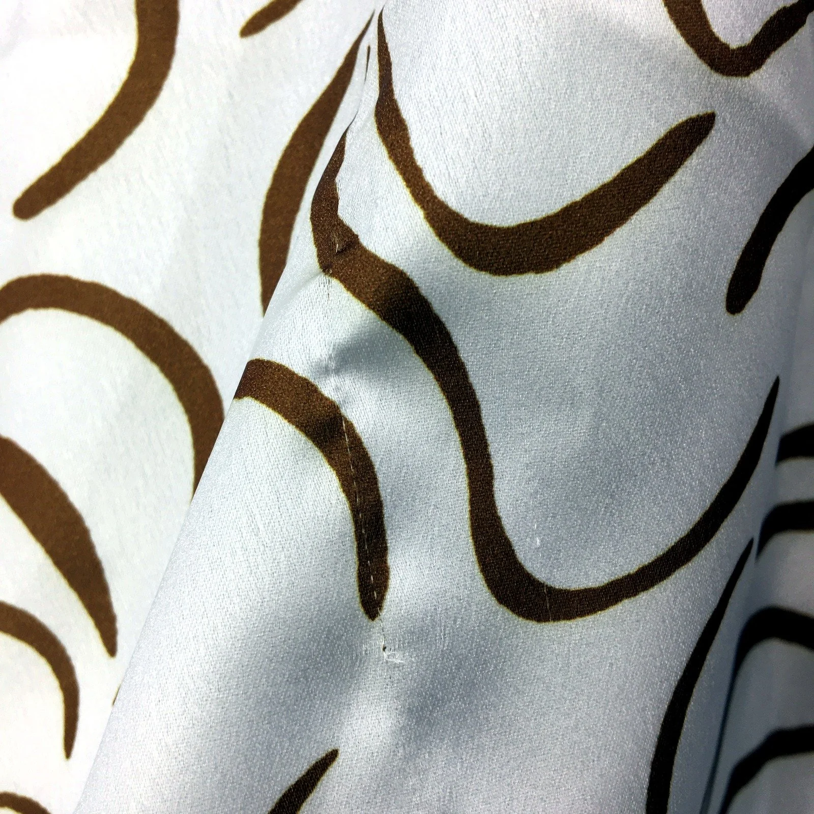 Womens Reverse Cropped Tank in White with Brown Print, Size S NEW - Image 5