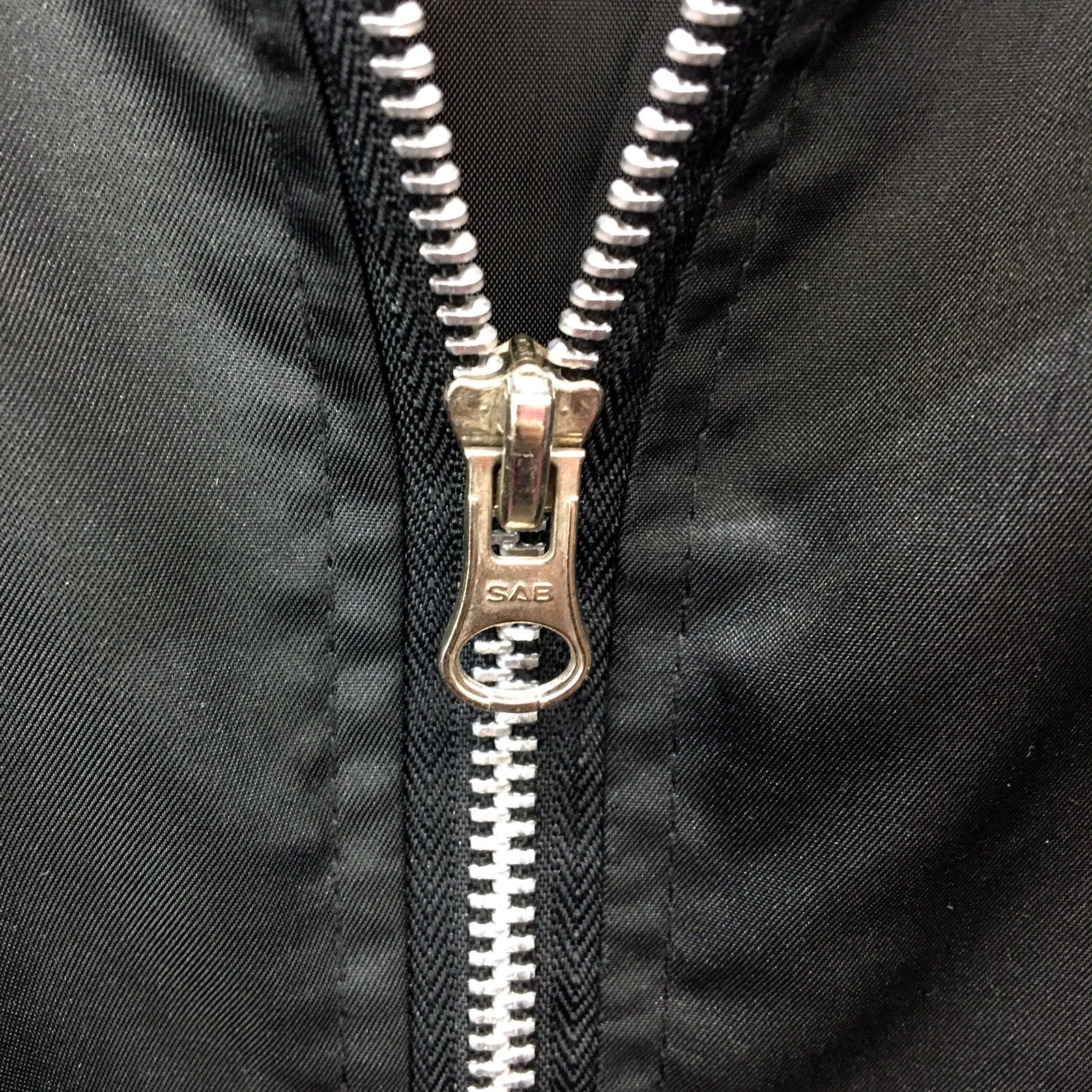 Unisex Bomber Jacket Black and White Lightweight Casual Stylish Size Small - Image 4