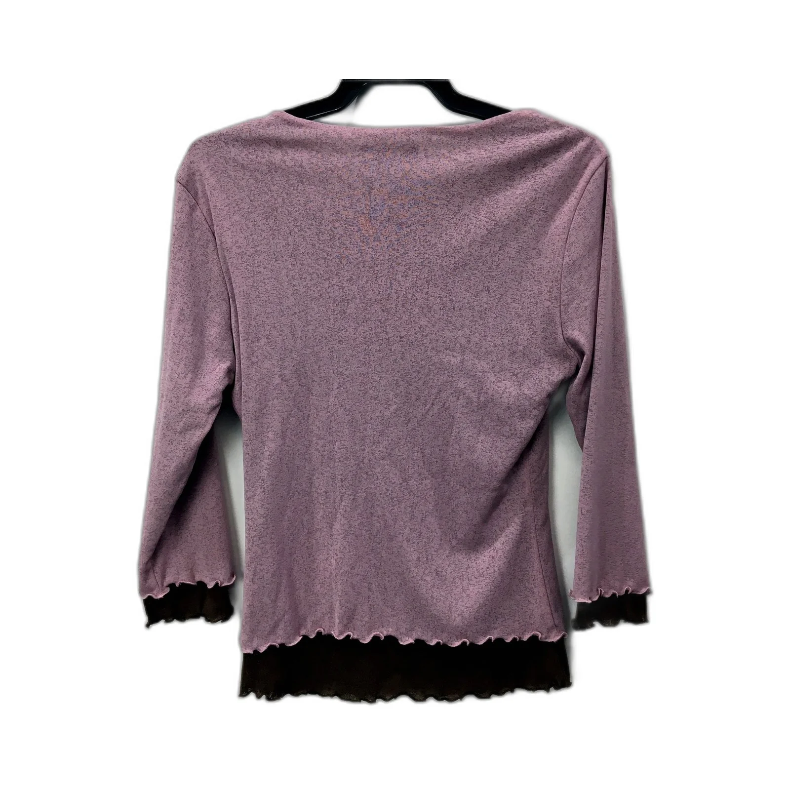 Jacqui E Womens Ruffle Trim Pullover Sweatshirt Soft Comfortable Pink Size Small - Image 2