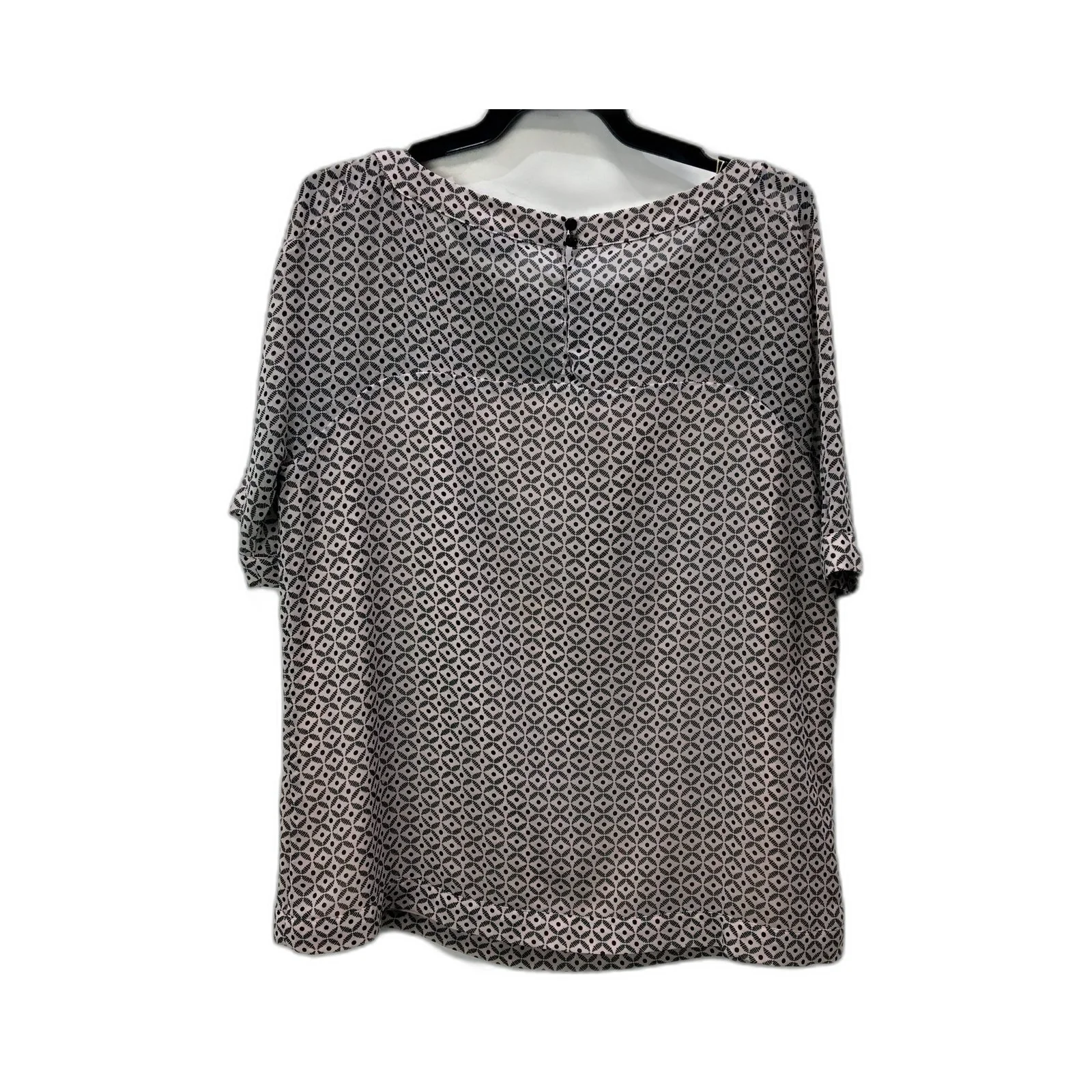 Womens Jacquie Patterned Blouse in Black and White, Size 12 NEW - Image 2