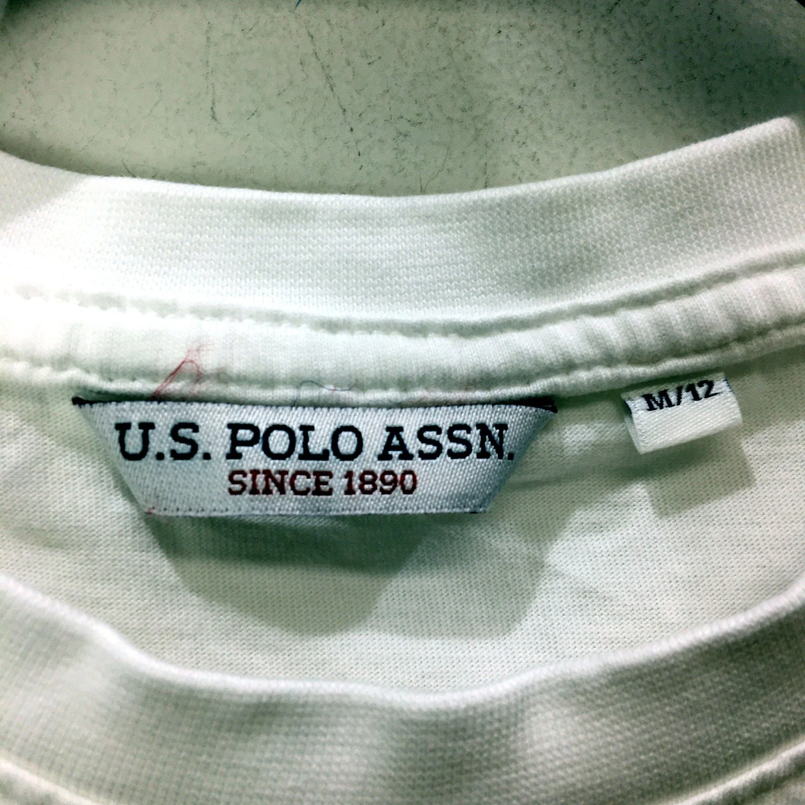 U.S. Polo Assn. Womens Cotton Pocket T-Shirt in White, Size M/12 - Image 3