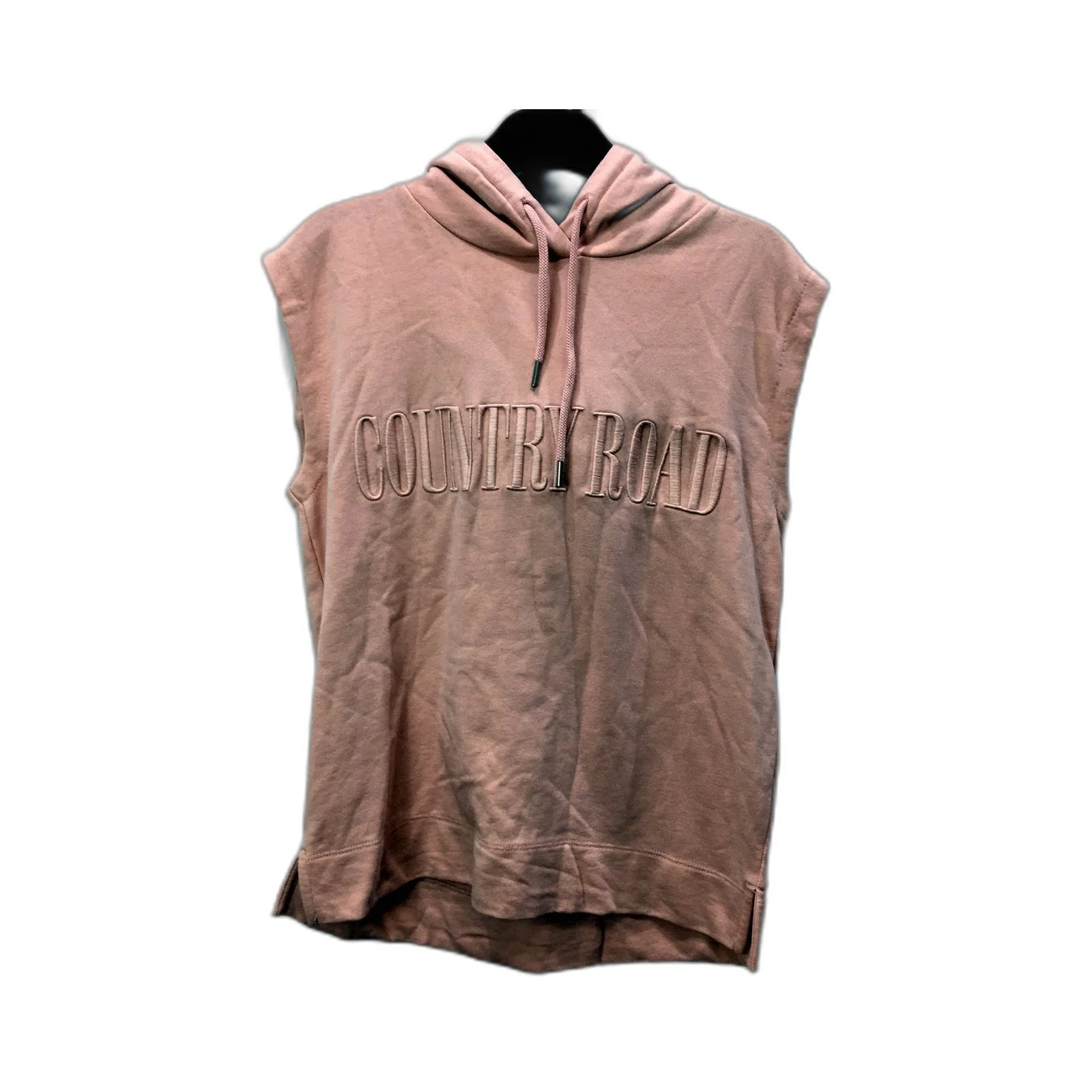Country Road Womens Oversized Pullover Hoodie Dusty Rose Cotton Blend Size XXS