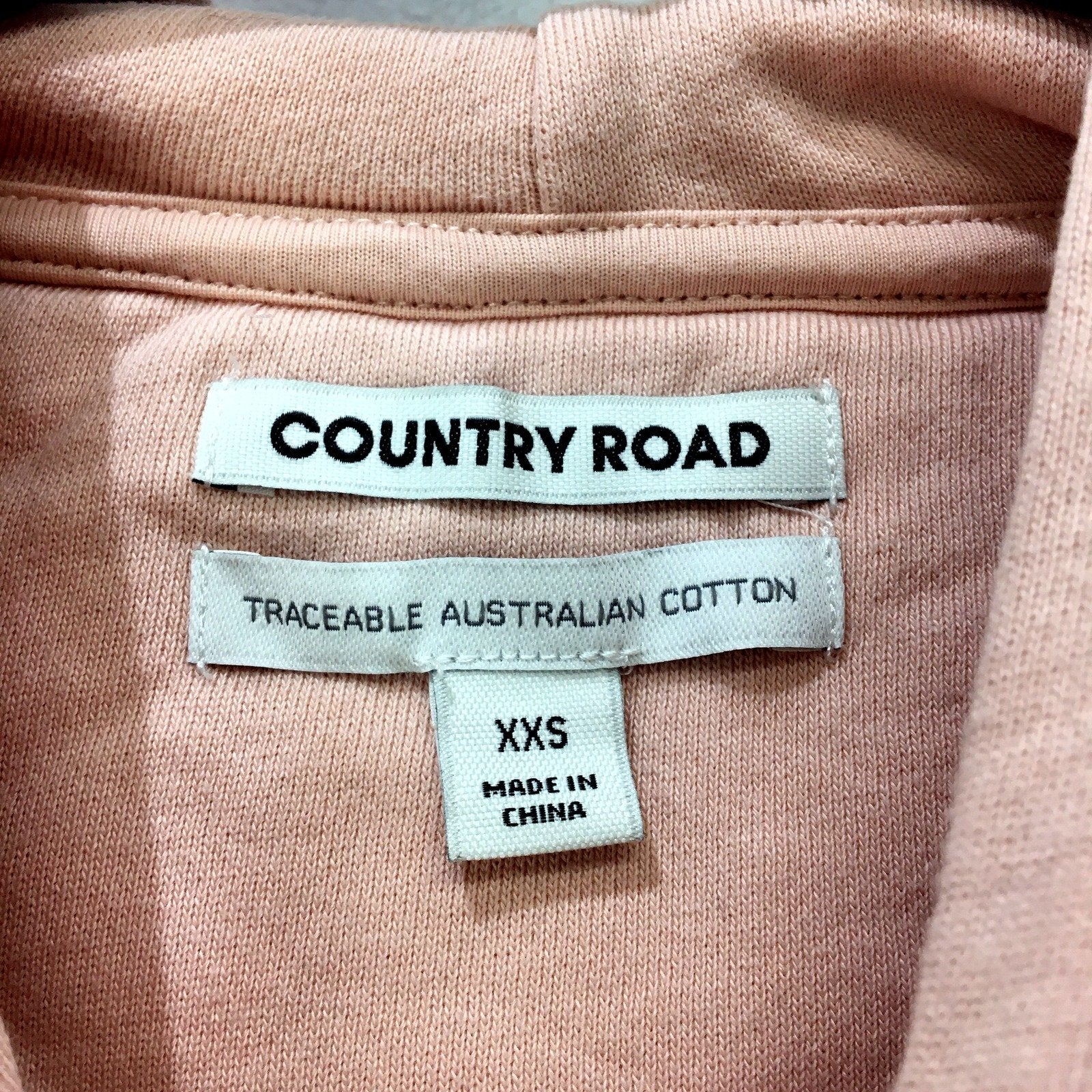 Country Road Womens Oversized Pullover Hoodie Dusty Rose Cotton Blend Size XXS - Image 4