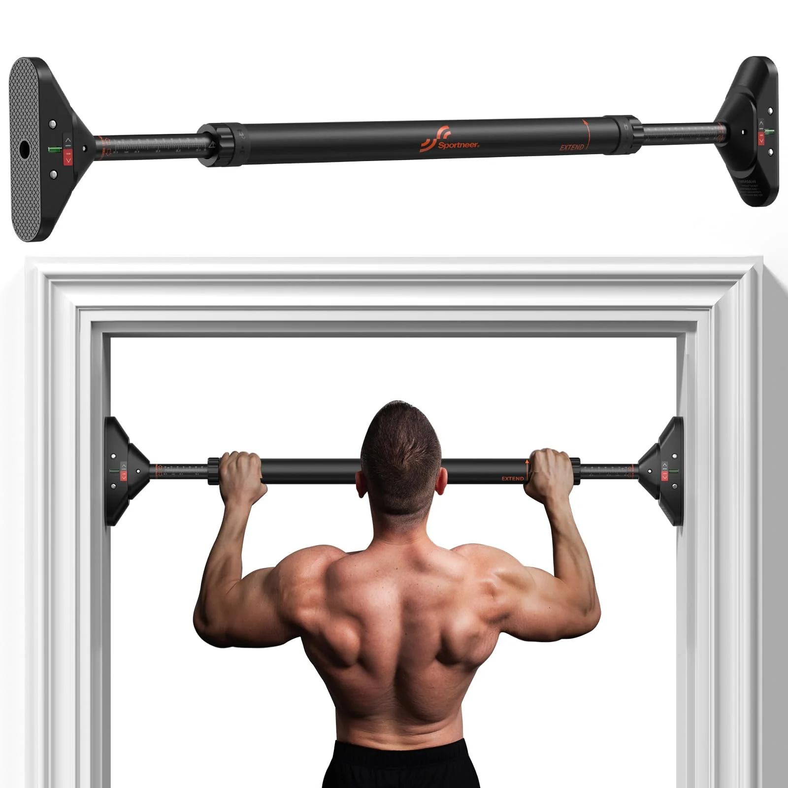 Sportneer Adjustable Pull Up Bar for Strength Training, Chin-Up Exercise, DEMO