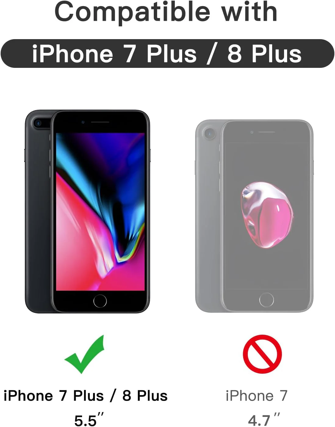 JETech Full Coverage Screen Protector for iPhone 8 Plus/7 Plus 5.5-Inch NEW - Image 3