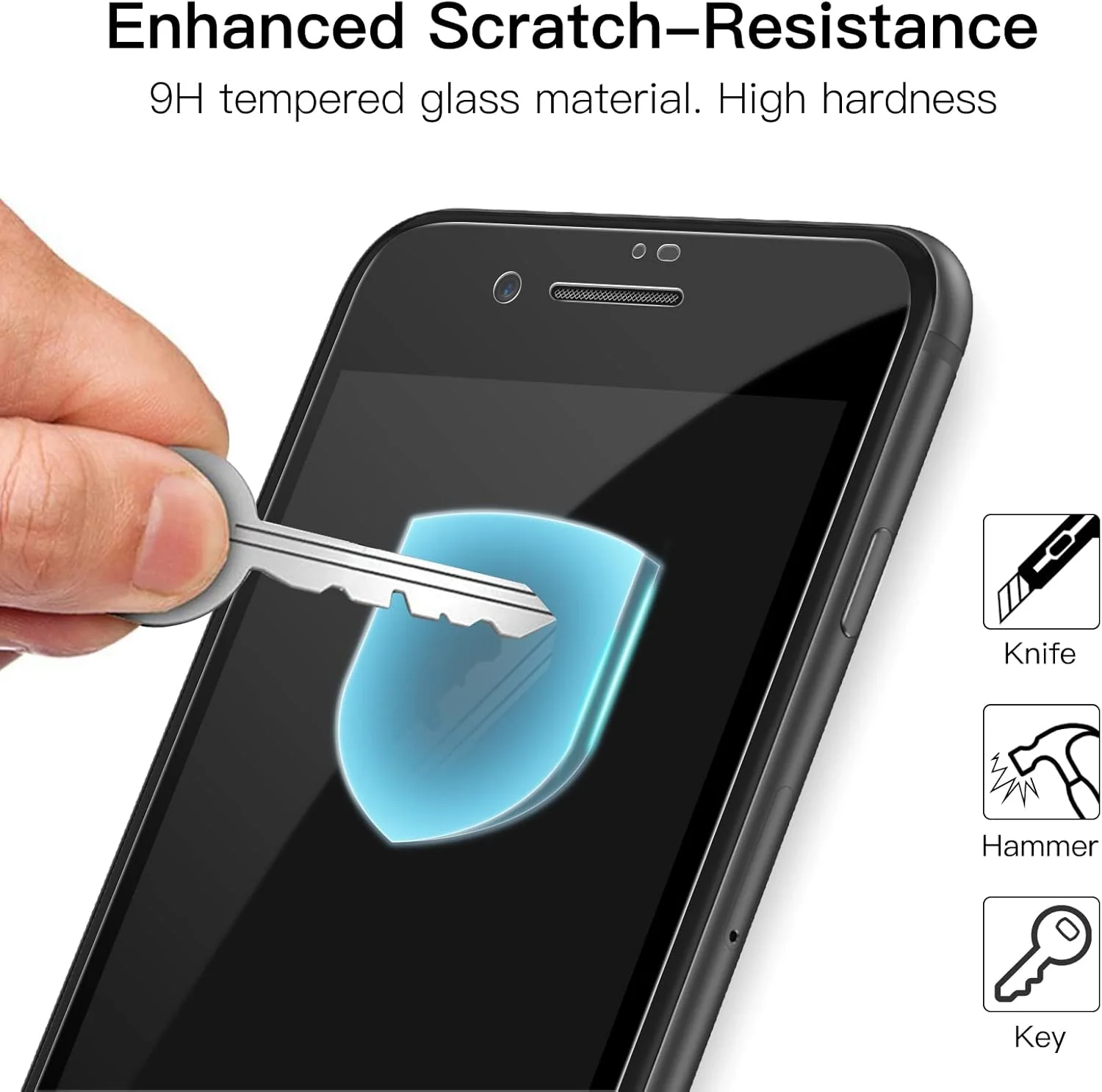 JETech Full Coverage Screen Protector for iPhone 8 Plus/7 Plus 5.5-Inch NEW - Image 5