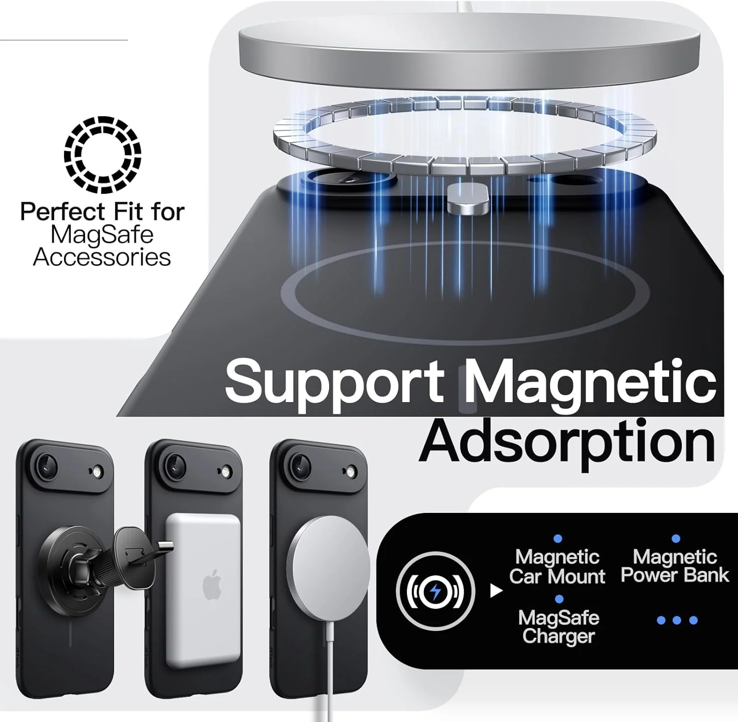JETech Magnetic Slim Phone Case for iPhone Compatible with MagSafe NEW - Image 4