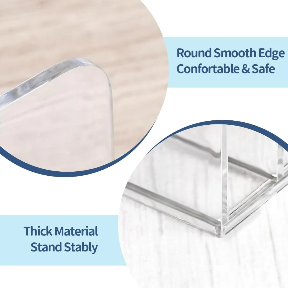 Clear Acrylic Desk Mail Organizer Letter Sorter Transparent Size 17x12.5x4cm NEW - Image 3