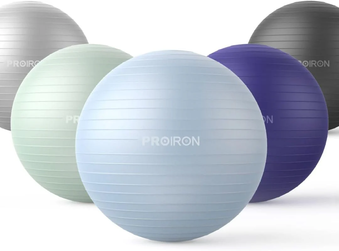 PROIRON Exercise Ball Anti-Burst Yoga Chair Quick Pump Slip Resistant Grey DEMO - Image 7