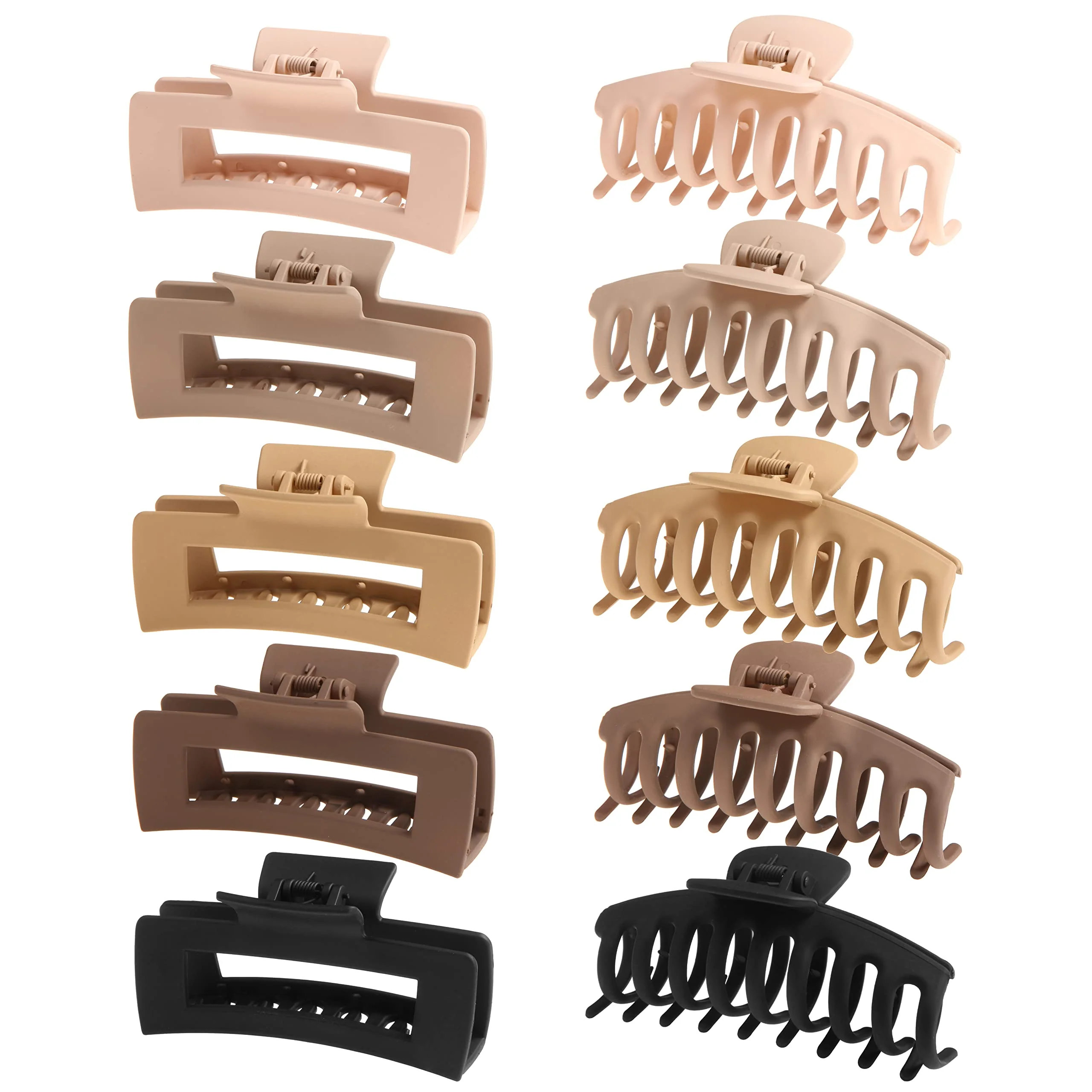 Large Claw Clips for Thick Hair Nonslip Big Accessories Brown & Black 4.4 NEW