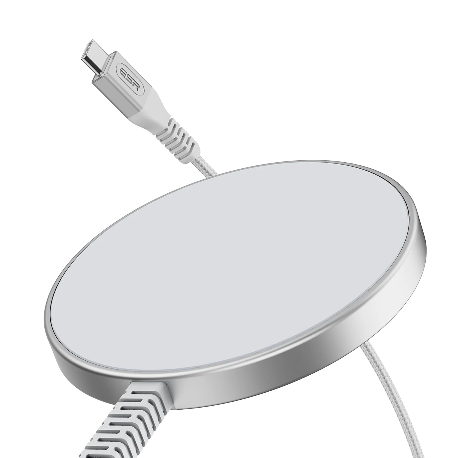 ESR HaloLock Wireless Charging Pad 15W Magsafe Charger for iPhone Silver NEW