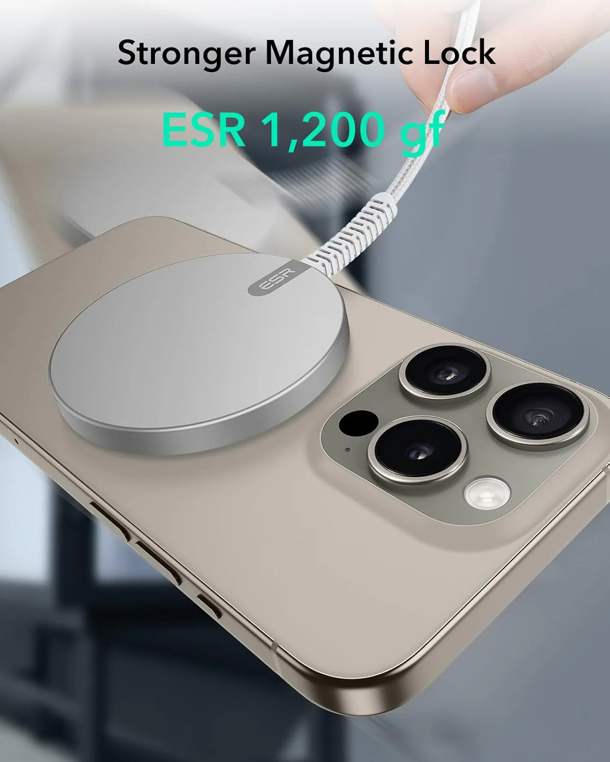 ESR HaloLock Wireless Charging Pad 15W Magsafe Charger for iPhone Silver NEW - Image 4