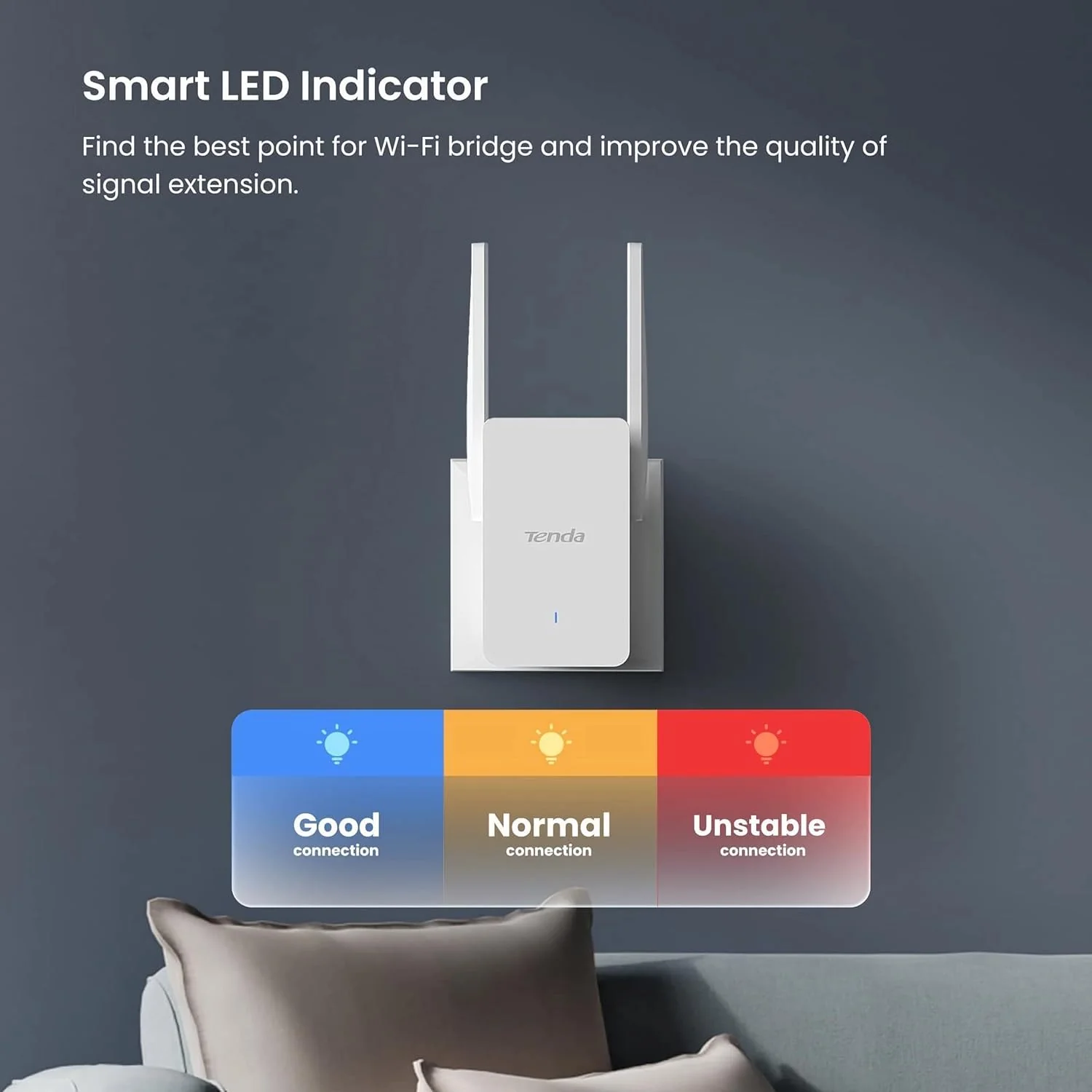 Tenda AX3000 A33 WiFi 6 Dual Band Gigabit Range Extender Repeater, White DEMO - Image 10