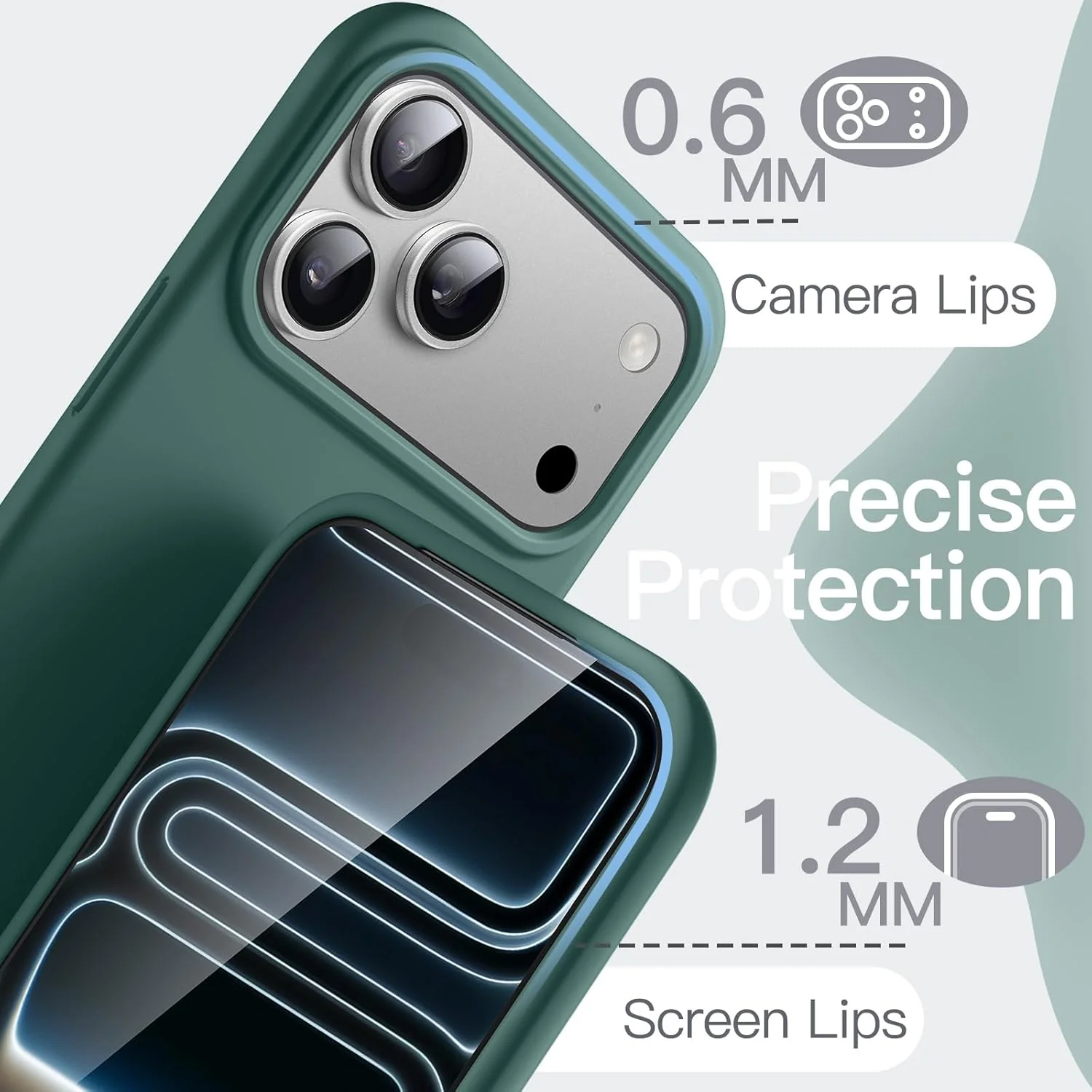 JETech Liquid Silicone Phone Case for iPhone 17 Pro Max 6.9-Inch Midnight NEW - Image 5