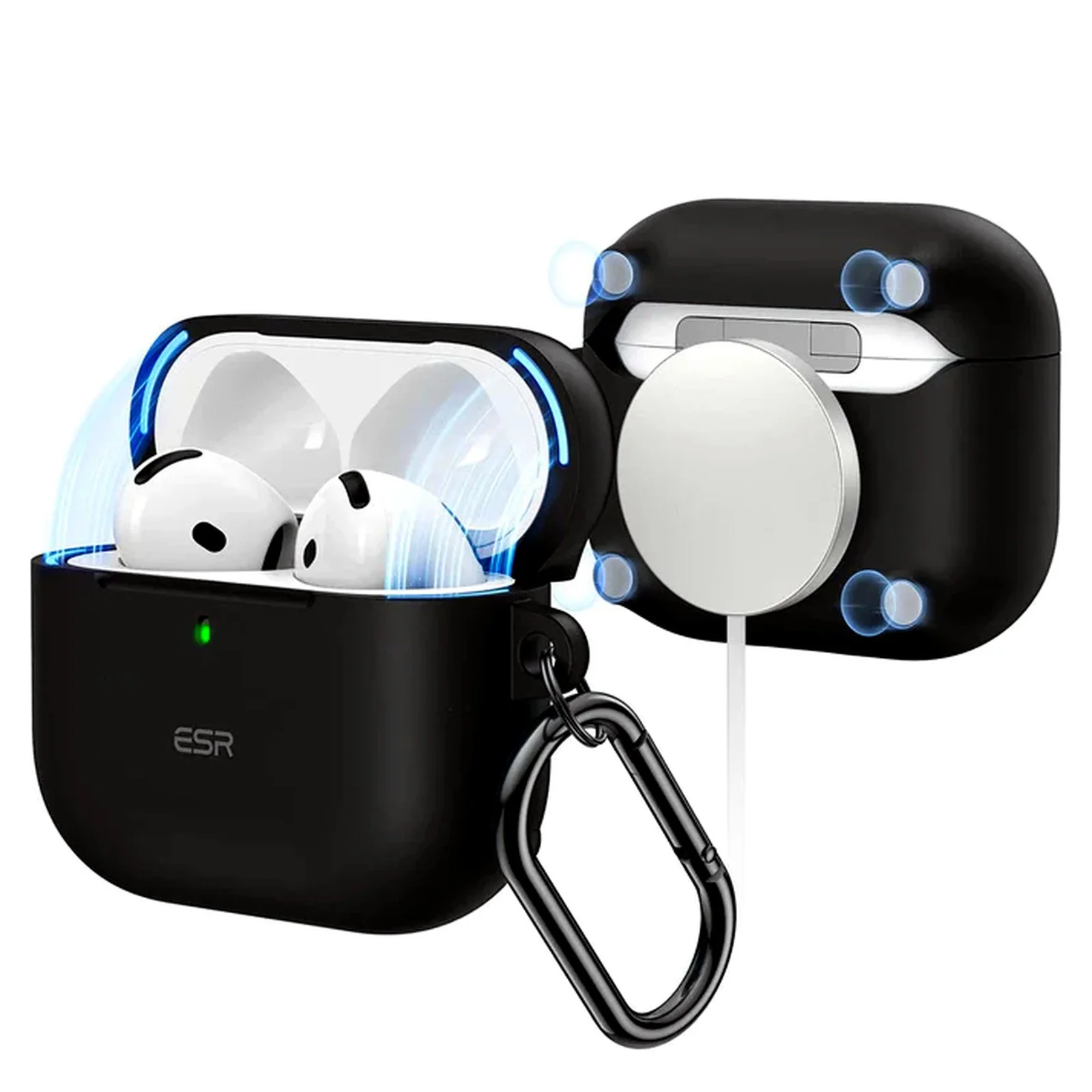 ESR Protective AirPods 4th Gen Case Cover Skin for Wireless Charging Black 4 NEW