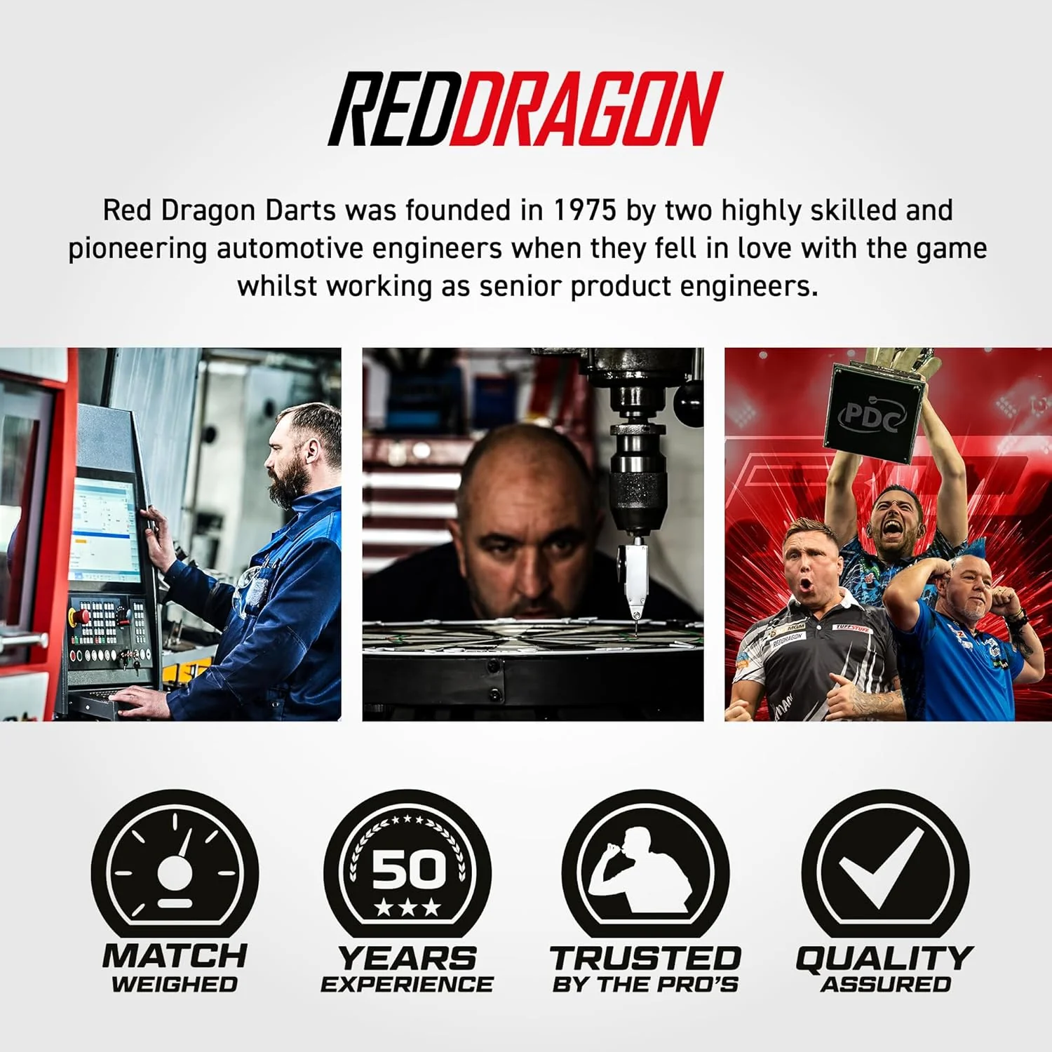 RED DRAGON Tungsten Darts Set with Flights and Shafts Grey & White Size 22g NEW - Image 7