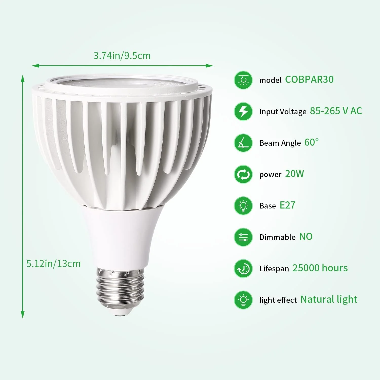 3000 Kelvin Full Spectrum LED Grow Light Bulb for Indoor Plants NEW - Image 2