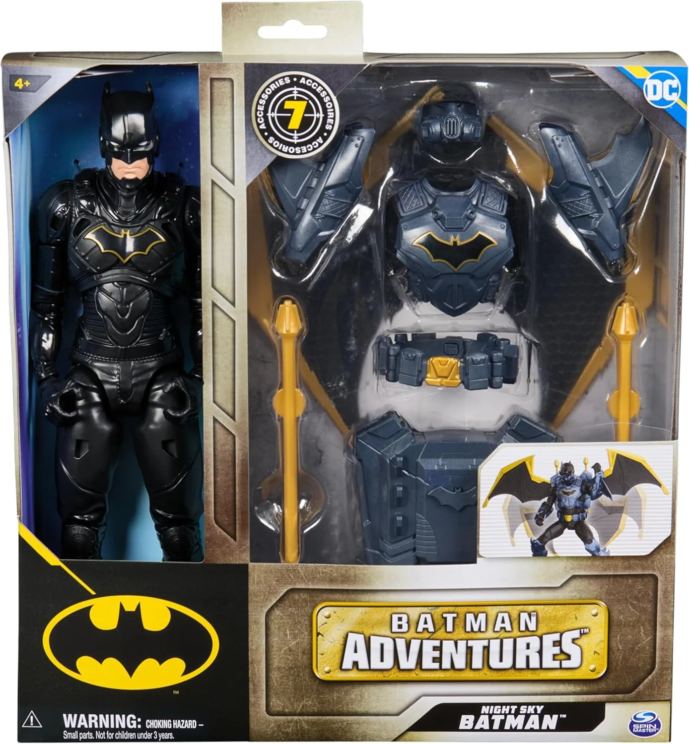 Spin Master 12-Inch Multicolor Batman Action Figure with Expandable Wings DEMO - Image 2