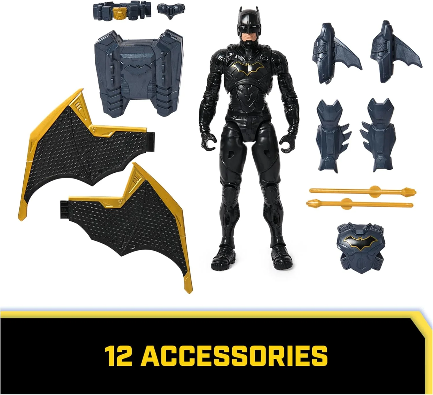 Spin Master 12-Inch Multicolor Batman Action Figure with Expandable Wings DEMO - Image 3