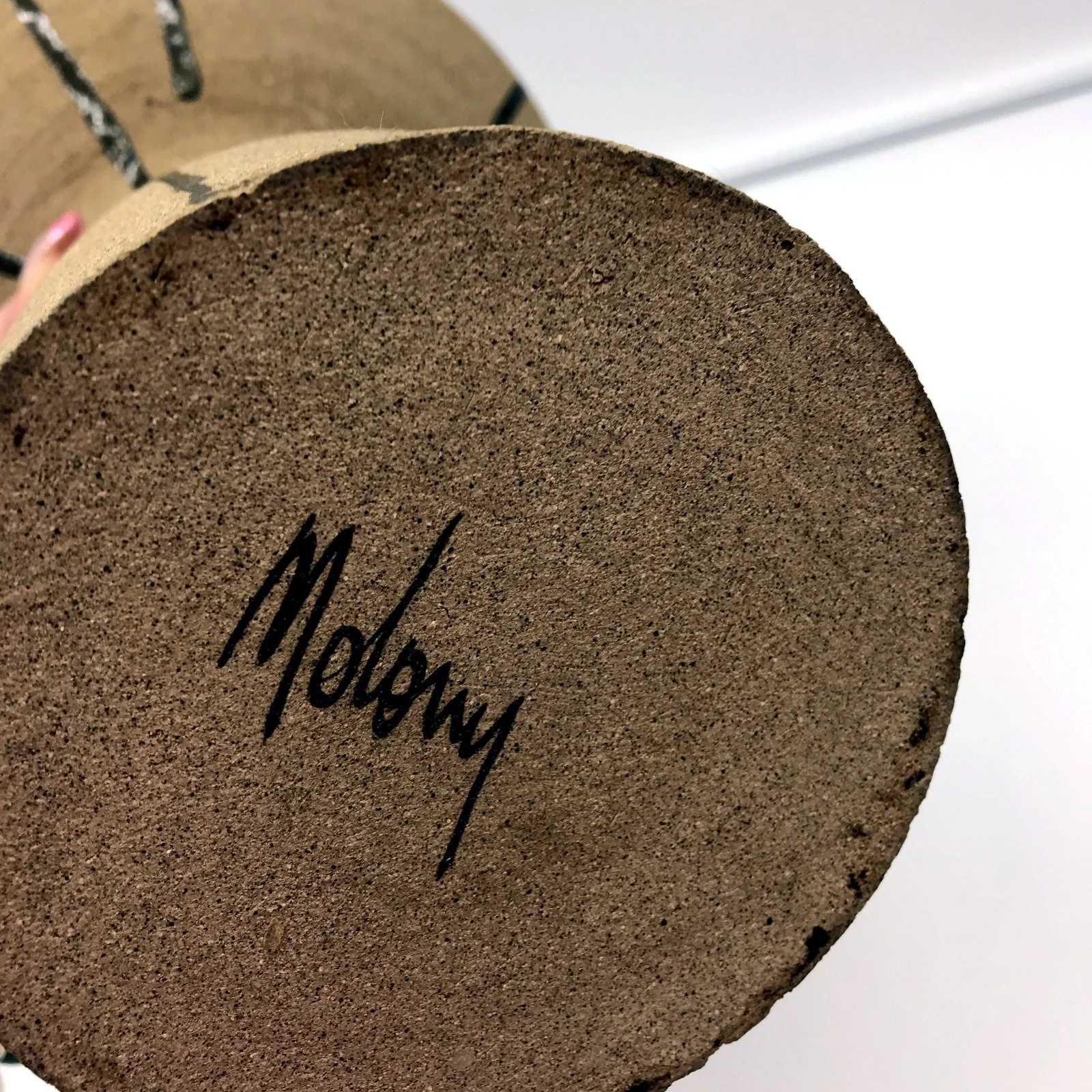 Molony Signed Handmade Vase 37cm Decorative Stoneware Handcrafted Pottery - Image 4
