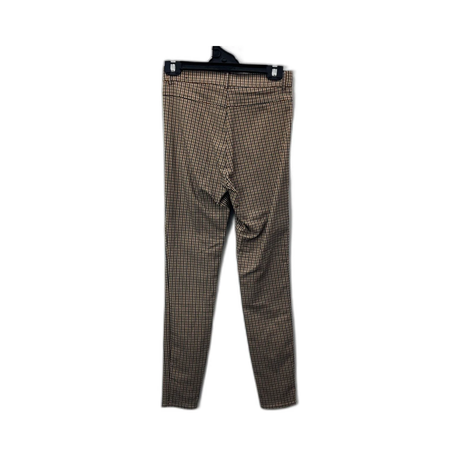 Zara Womens Houndstooth Pants in Black and Tan, Comfortable Fit Size S NEW - Image 2