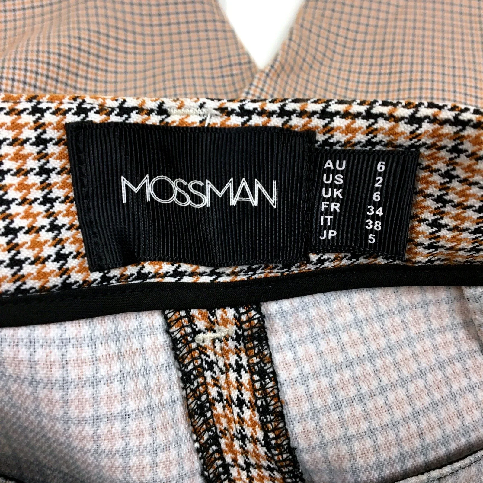 Mossman Womens Check Mate Pant Houndstooth Pattern Multi Color Size AU 6 NEW - Image 4