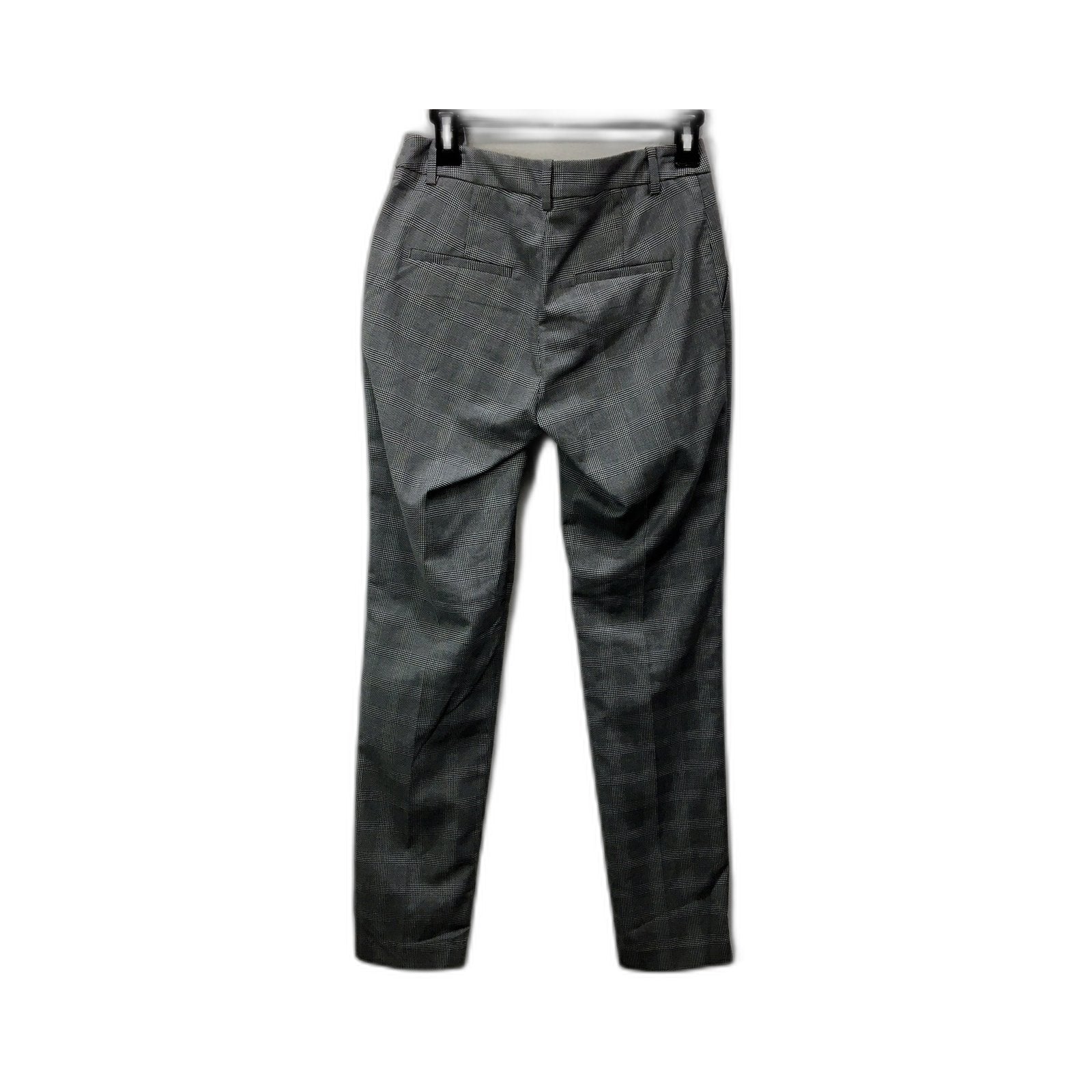 H&M Womens Gray Plaid Dress Pants Formal Trousers Office Wear Size 4 NEW - Image 2