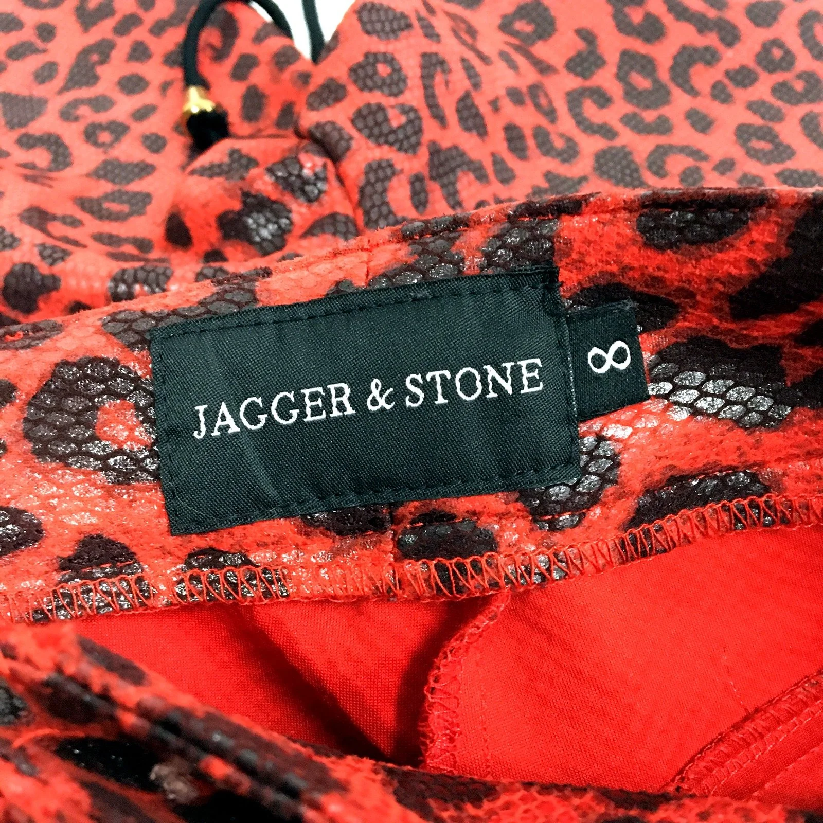 Jagger & Stone Womens Leopard Print Pants Drawstring Waist Comfortable Size 8 - Image 6
