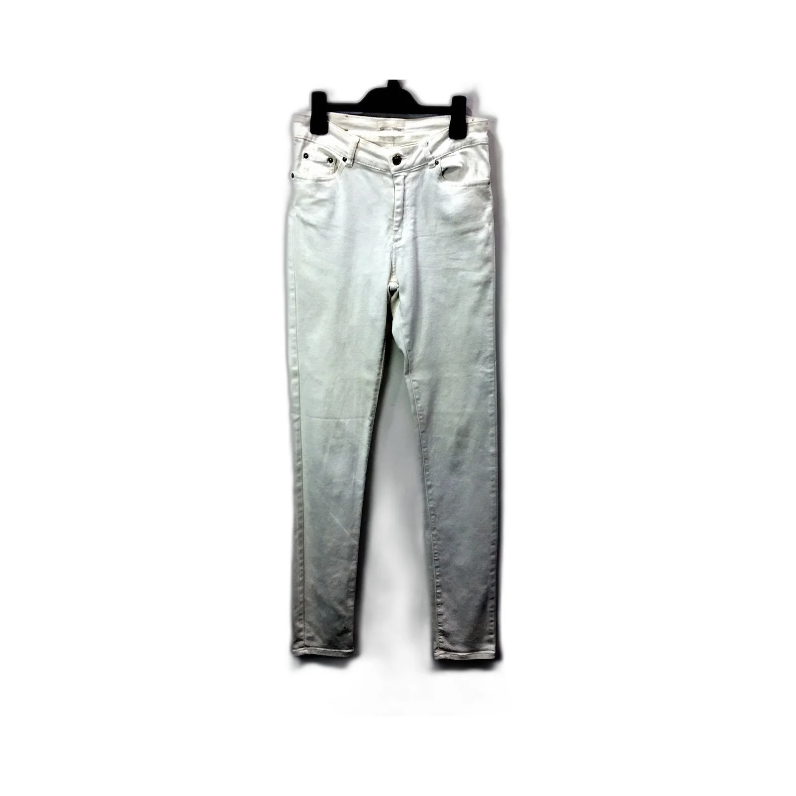American Vintage Skinny Jeans Womens High Waisted Skinny White Jeans Size 28
