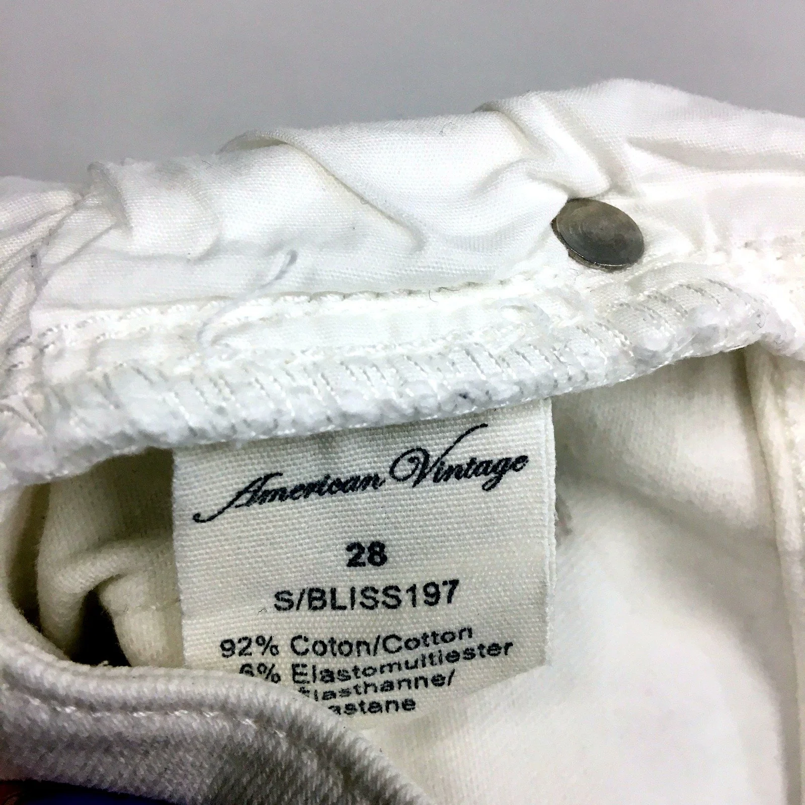 American Vintage Skinny Jeans Womens High Waisted Skinny White Jeans Size 28 - Image 4