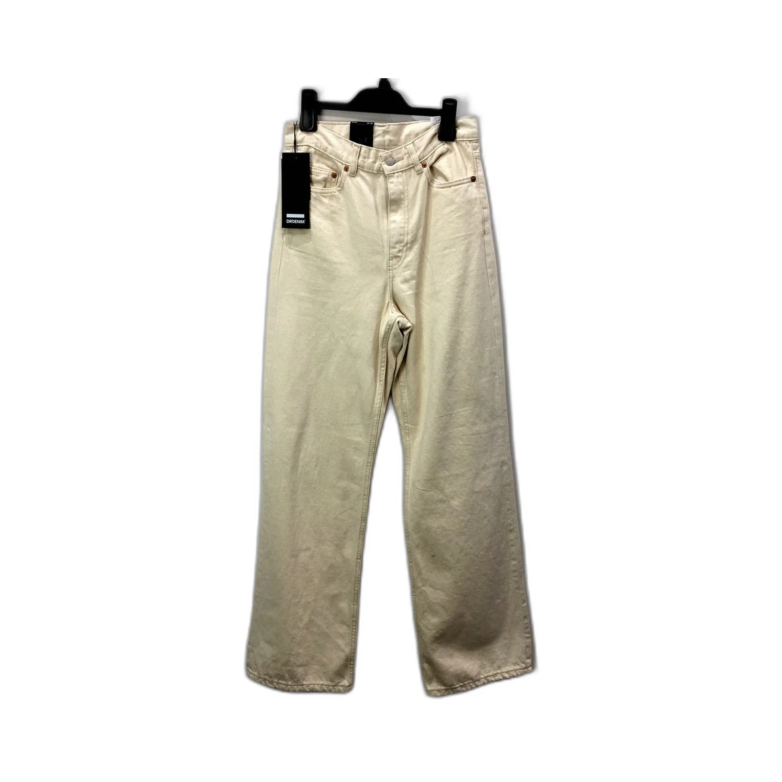 DRDENIM Unisex Echo Loom State High Rise Straight Leg Jeans Beige Size 29/32 NEW