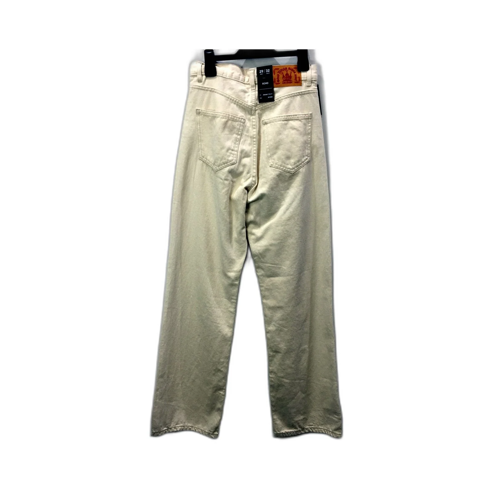DRDENIM Unisex Echo Loom State High Rise Straight Leg Jeans Beige Size 29/32 NEW - Image 2