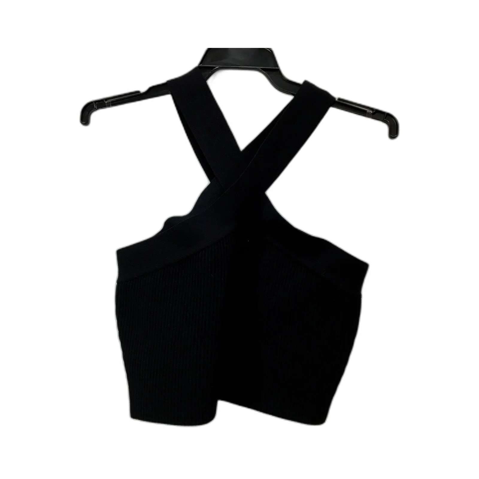 Glassons Womens Pullover Vest Tank Top Sleeveless Crossover Black Size L - Image 2