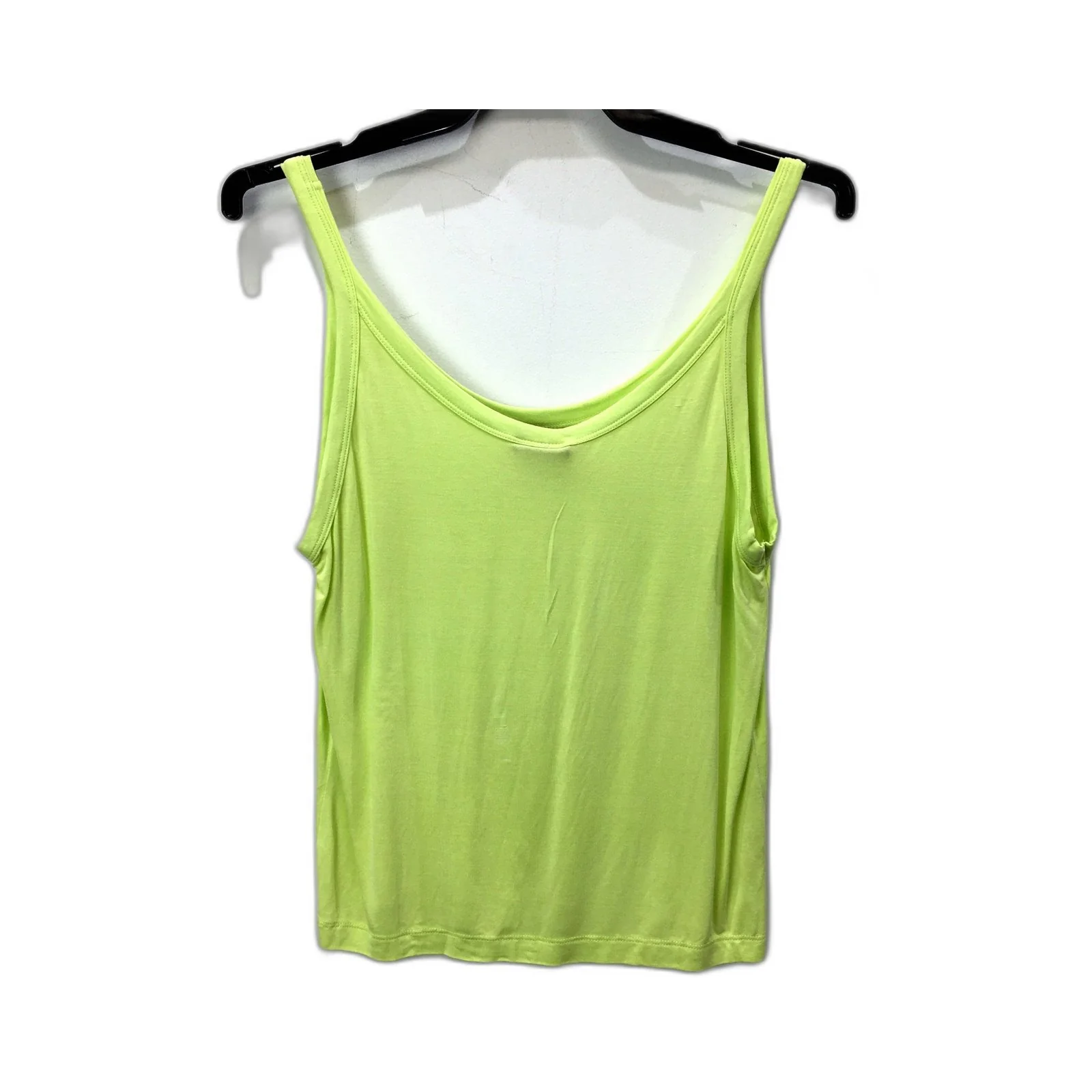 Bonds Womens Sleeveless Tank Top Sleeveless Neon Green Tank Top - Size S