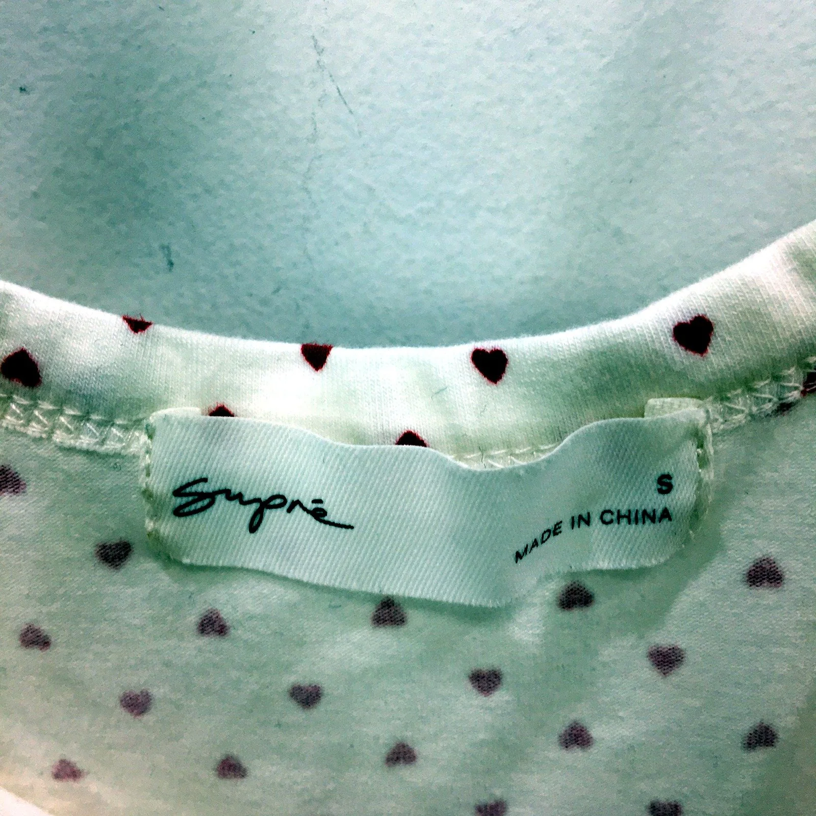 Energie Womens Tank Top White with Red Hearts Sleeveless Cotton Size S - Image 4