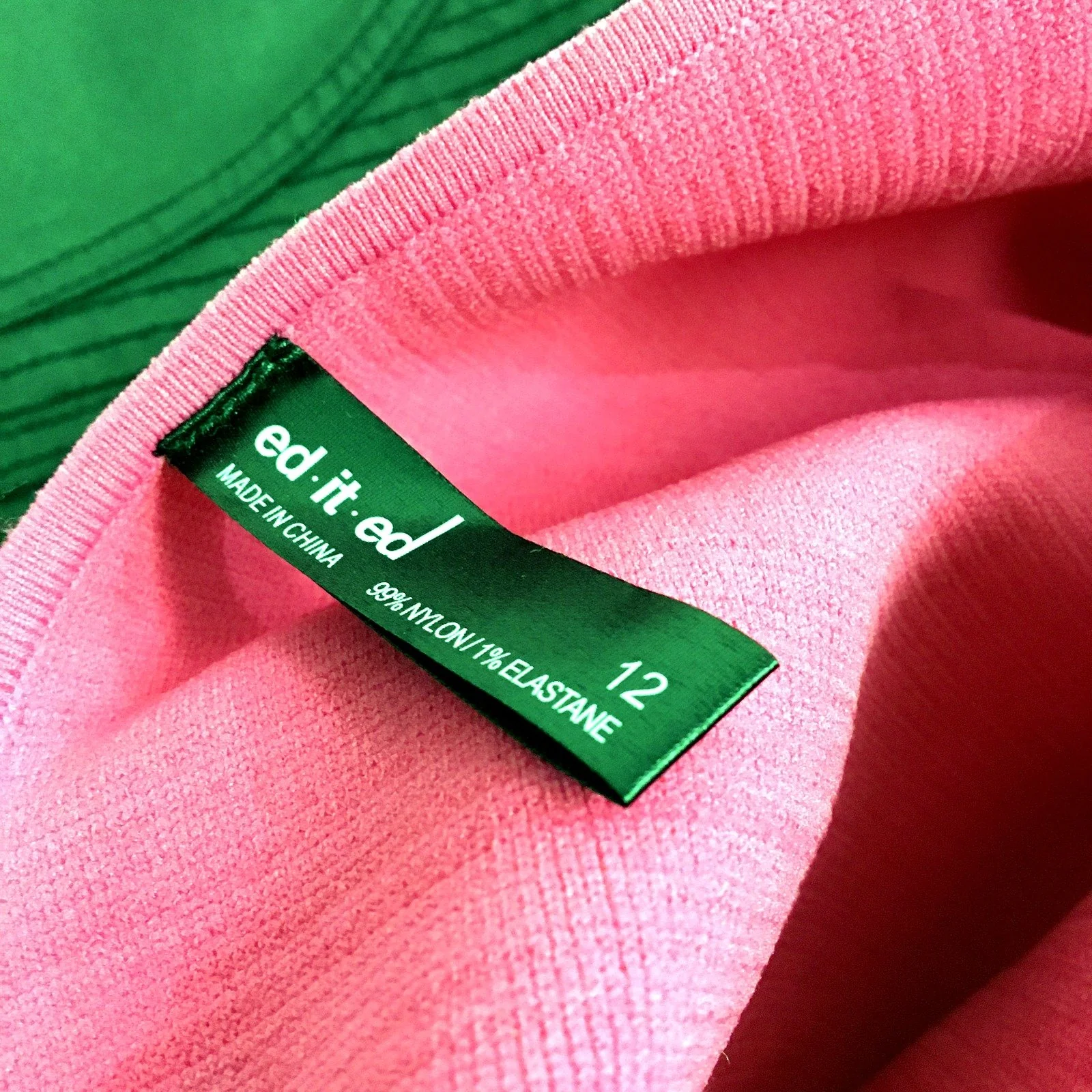 ed.it.ed Womens Ribbed Tank Top in Bright Pink, Size 12 - Image 3