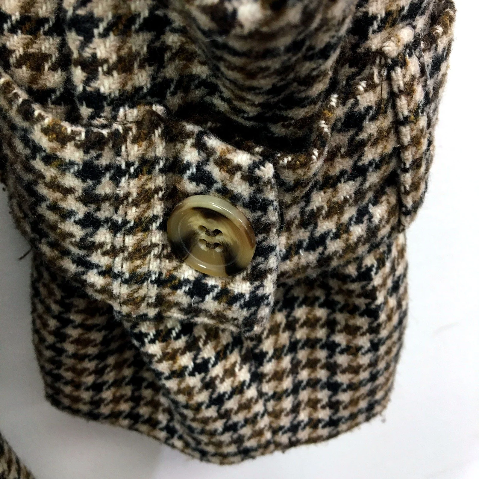 Bardot Womens Oversized Coat Belted Wool Blend Outerwear Black and Beige Size 10 - Image 2