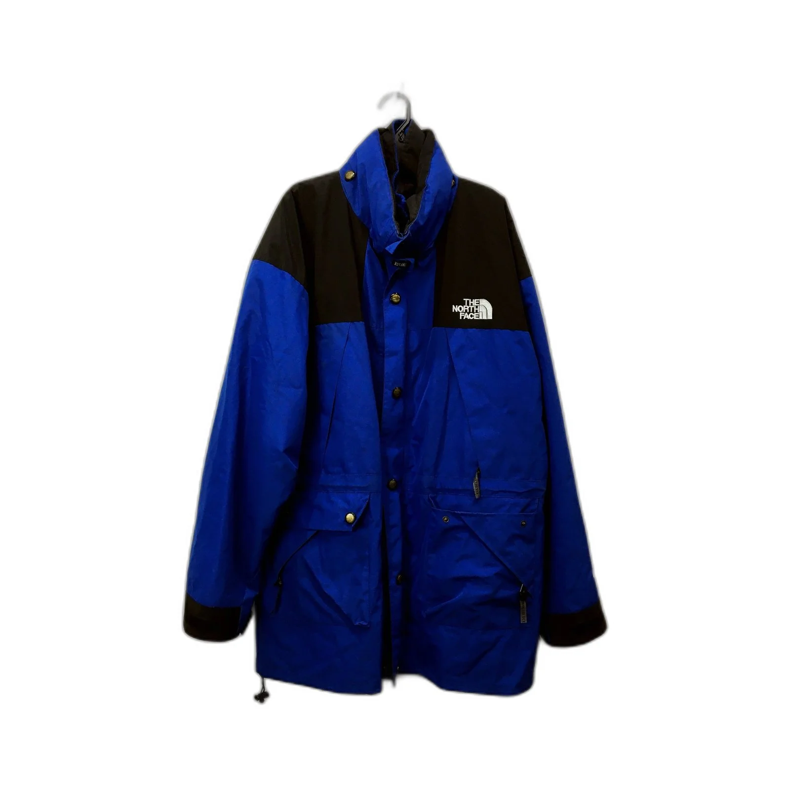 The North Face Mens Pullover Jacket Waterproof Gore-Tex Blue Black Size XL