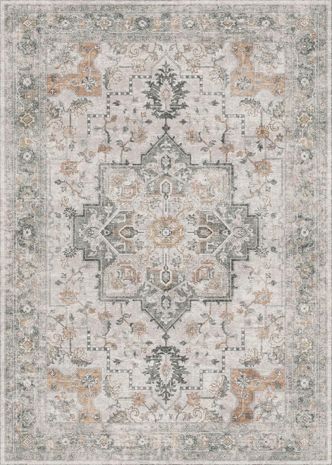 HAOLEYAO Area Rugs for Living Room Vintage Taupe Rug 60 x 90 cm NEW - Image 8