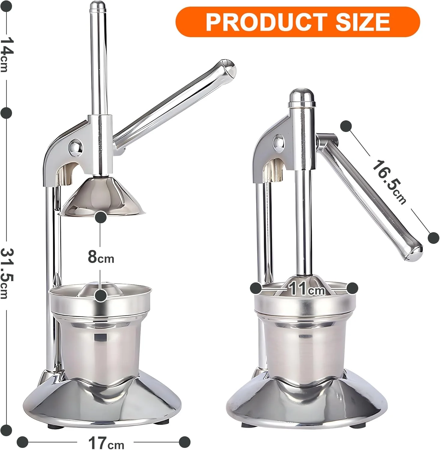 Aumerage Manual Manual Juicers Juicer Hand Press Juice Presser Easy to Clean - Image 4
