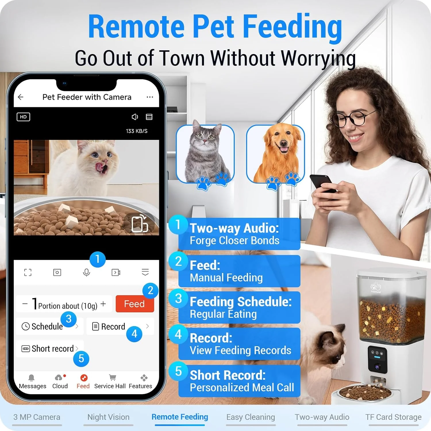 Frienhund Automatic Feeders White-100W Acrylonitrile Butadiene Styrene - Image 4