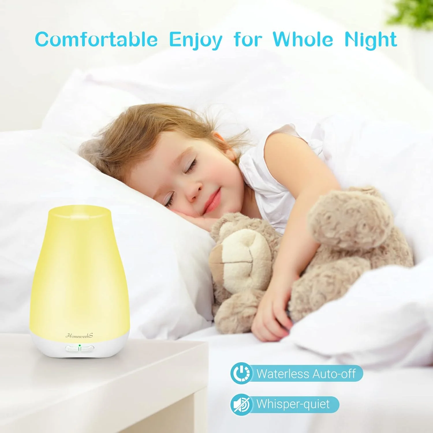 Homeweeks 100ml Scented Oil Diffusers Basic White Essential Oil Diffuser NEW - Image 7