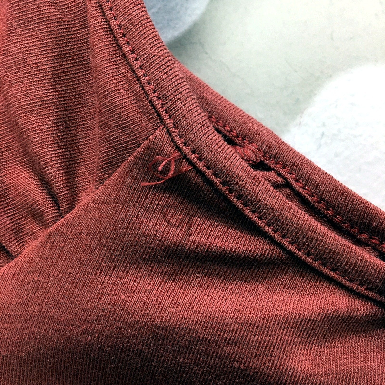 MNG Basics Womens Puff Sleeve Cotton Burgundy T-Shirt in Small NEW - Image 6