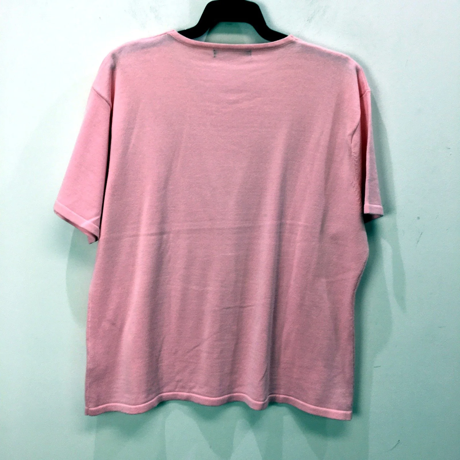 Bluebells Womens Oversized Crewneck T-Shirt Soft Cotton Blend Pink Size XL - Image 3