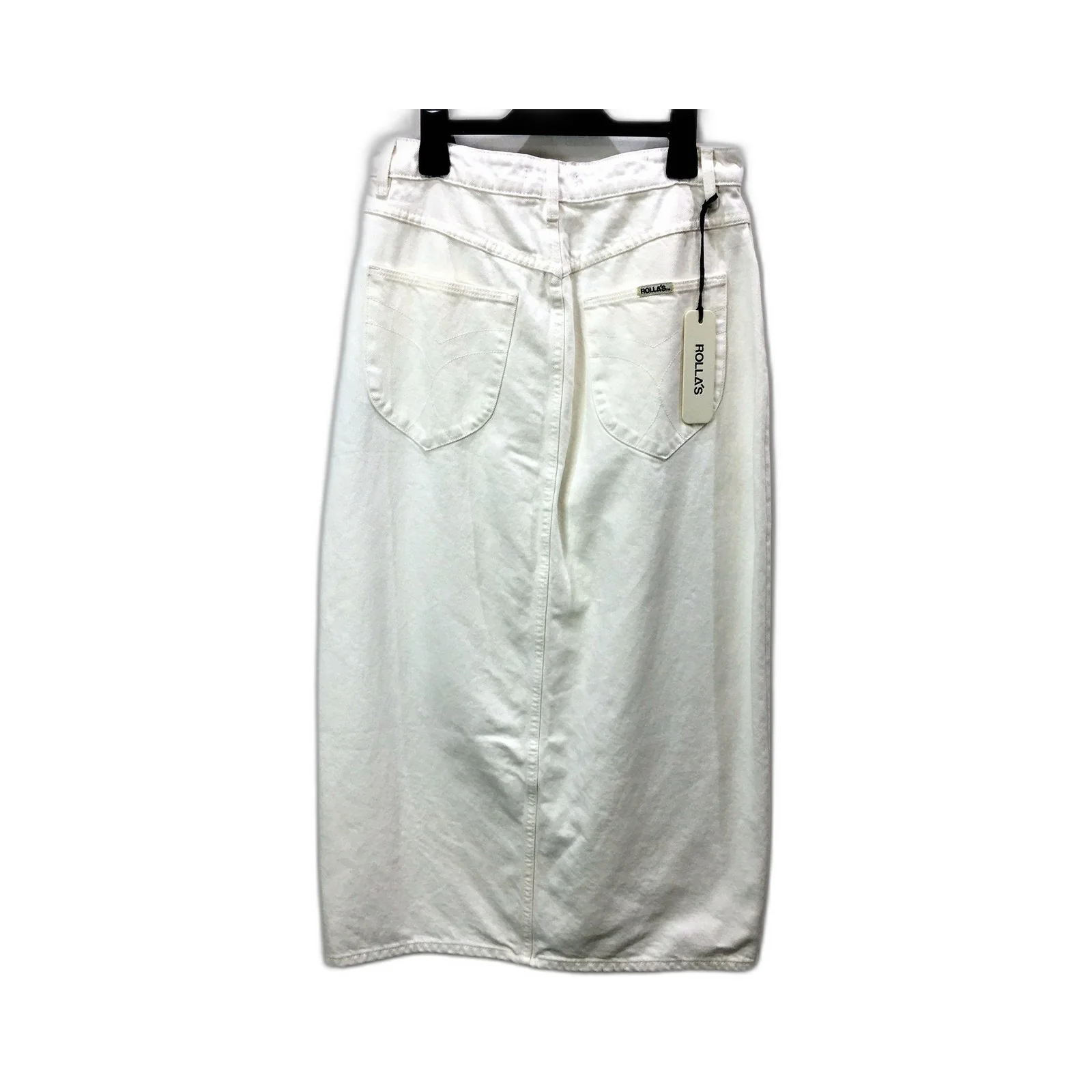 Rollas Womens Vintage White High Waisted Denim Skirt Size 12 NEW - Image 2