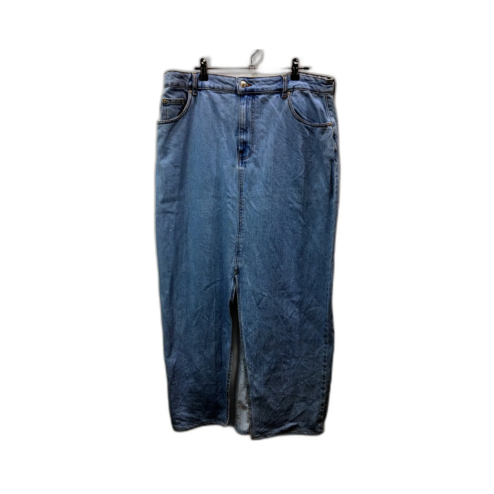 ASOS Design Womens Straight Leg High-Waisted Blue Denim Jeans Size 18 NEW