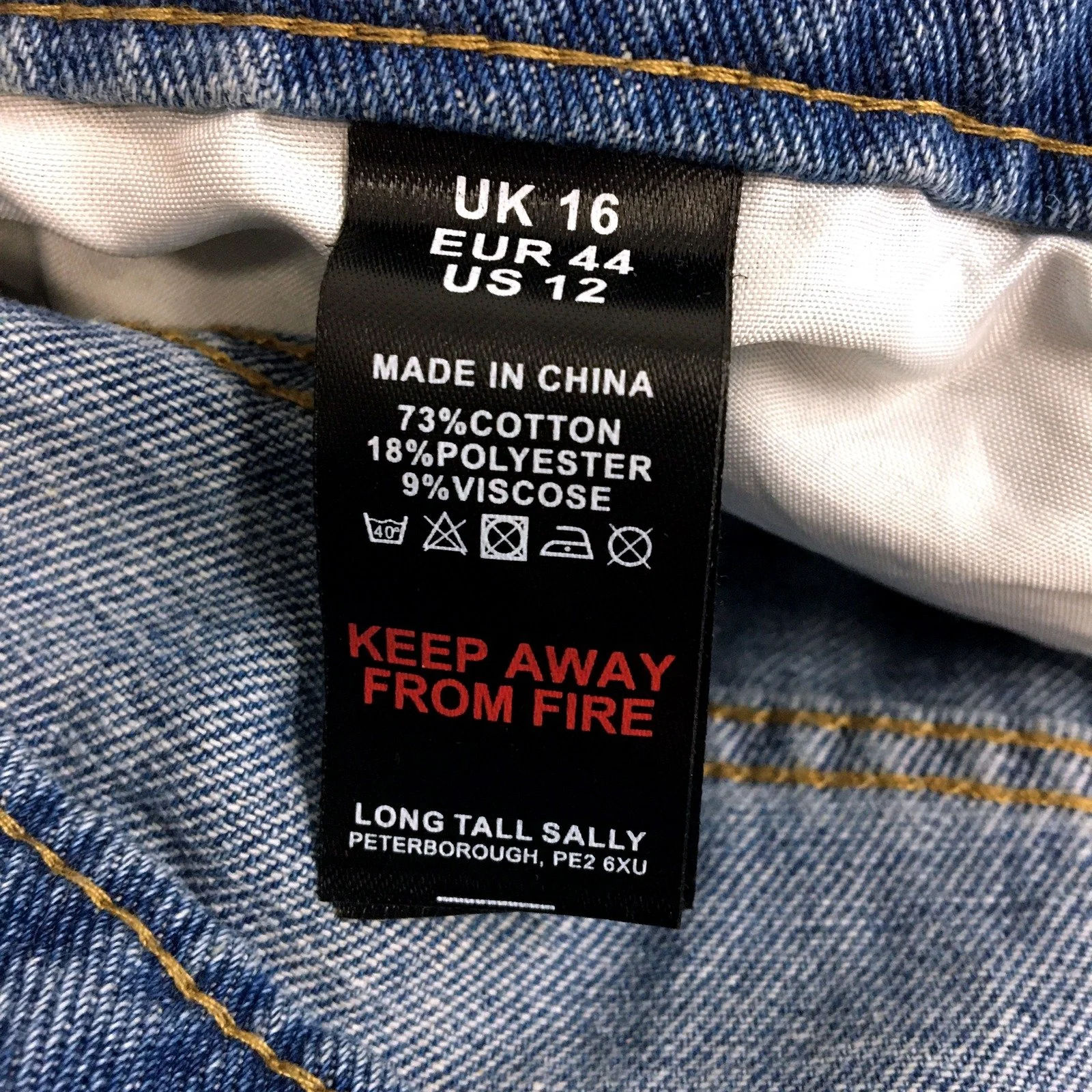 LTS Womens Denim Skirt Dark Blue Denim Midi Skirt for Size 16 - Image 4