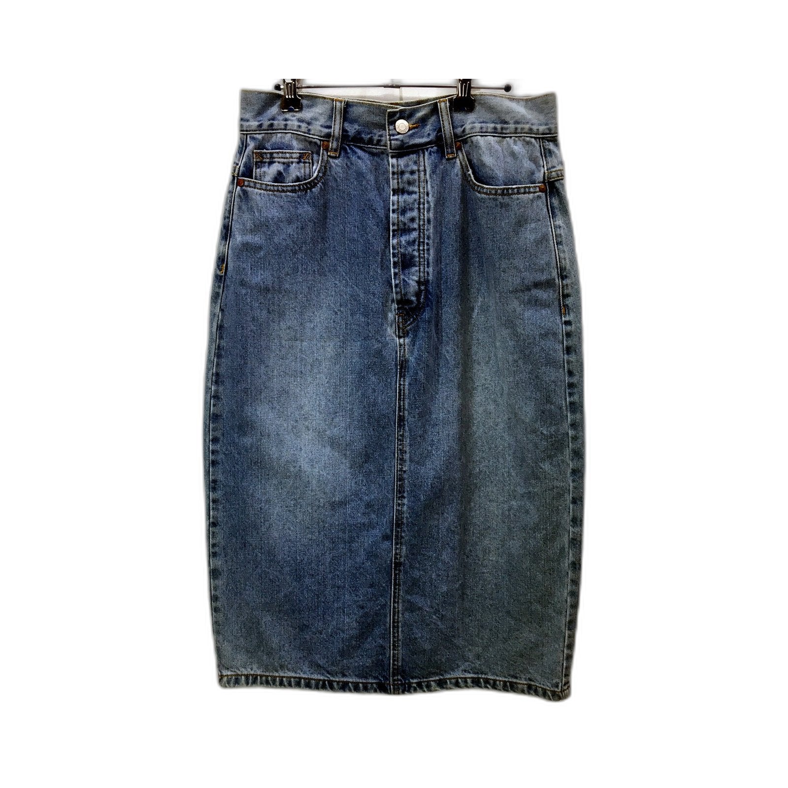 Camilla and Marc Womens Blue High Waisted Penelope Midi Skirt Size 12