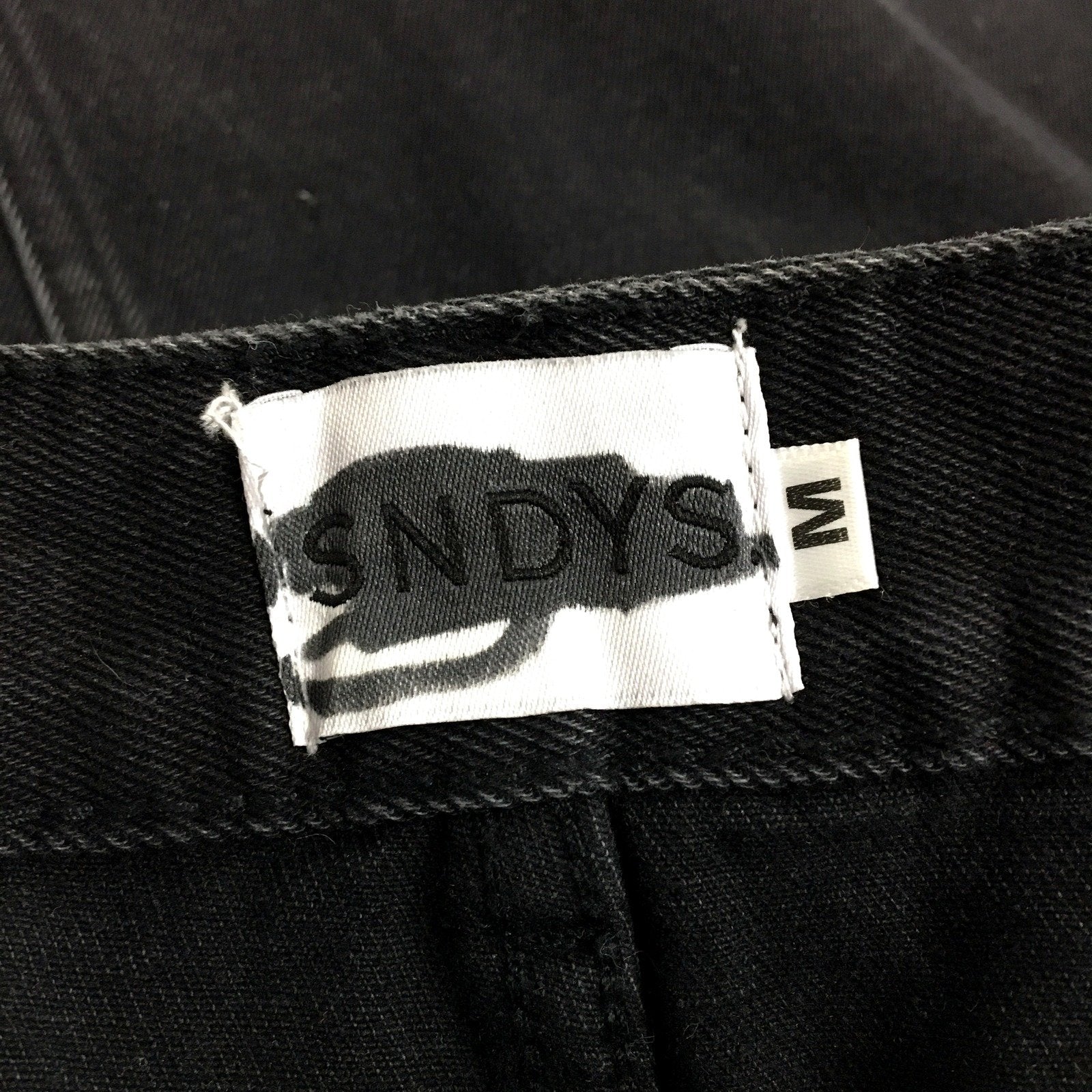 SNDYS Womens Denim Skirt Black Ripped Distressed Design Cotton Size M/10 NEW - Image 3